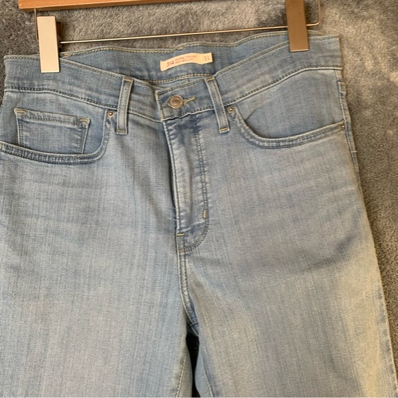 Levis 314 Shaping Straight Light Wash 31W/32L Stretchy Denim Jeans High Rise 70s - Picture 2 of 15